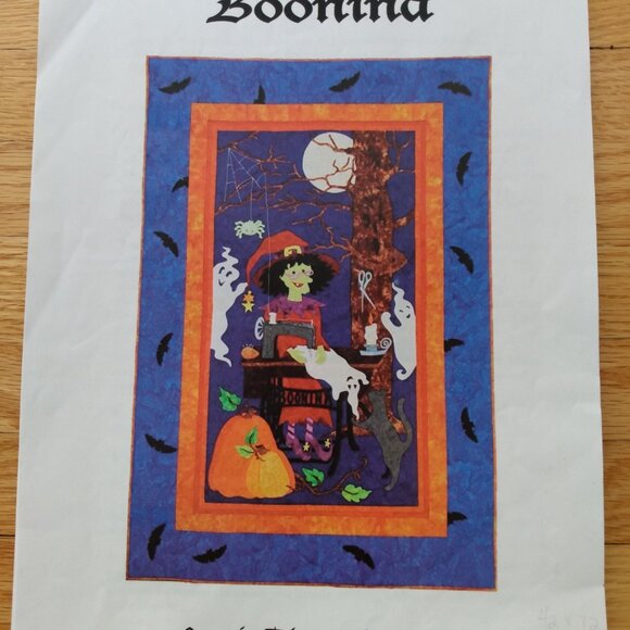 Halloween Witch Quilt Sewing Pattern Boonina Laurie Tigner Full Size Template - Picture 11 of 12